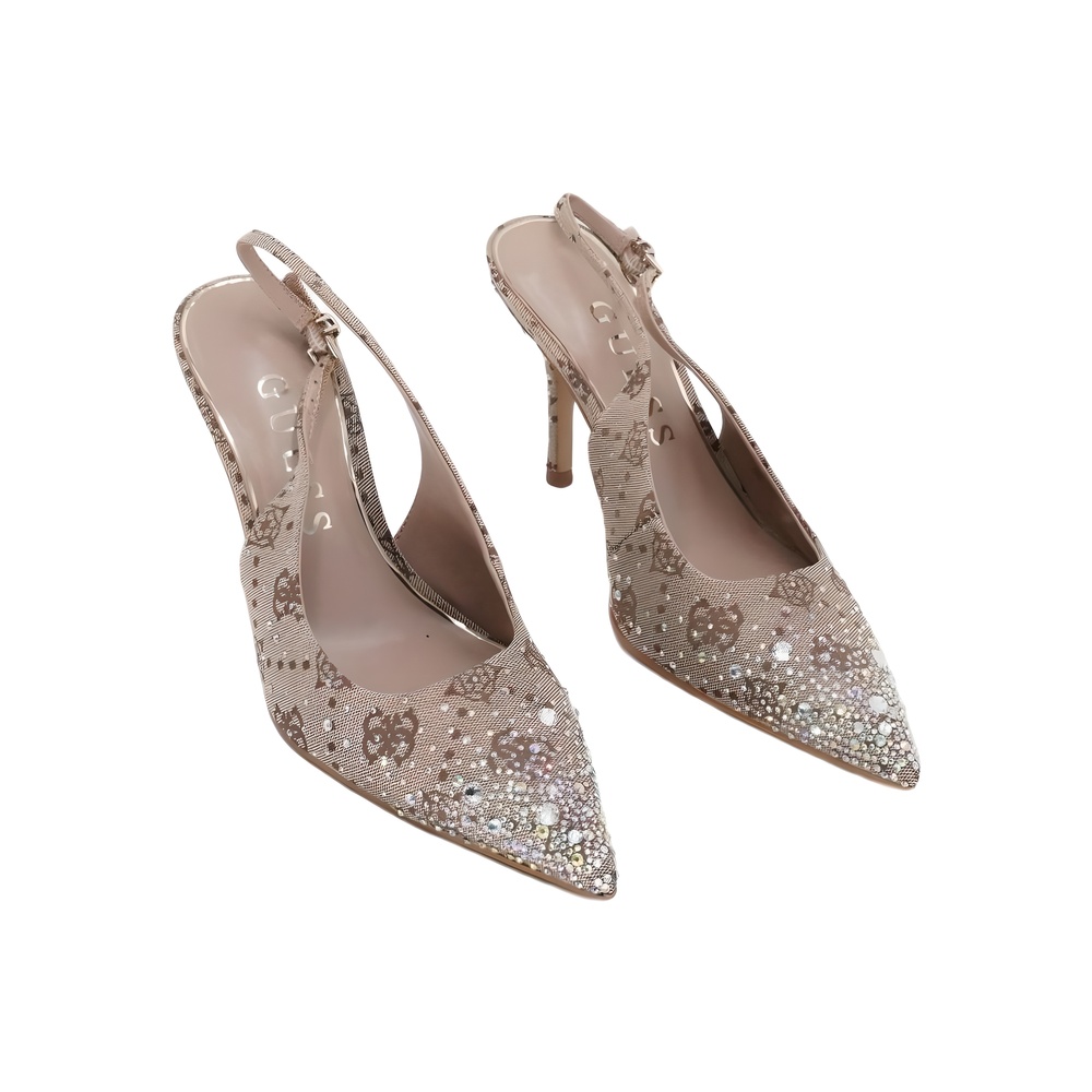 GUESS Princessa Pointed Toe Slingback Pumps Quattro Peony Jacquard Size 9M